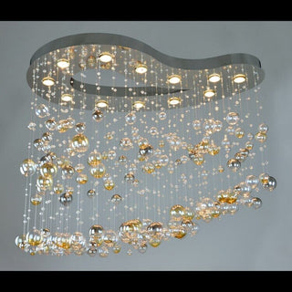 Marci Crystal Chandelier Modern  Minimalist Round Flush Mount
