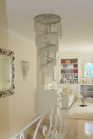 Babylon Crystal Chandelier Modern  Scandinavian Wooden Accent Light