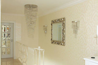 Babylon Crystal Chandelier Modern  Scandinavian Wooden Accent Light