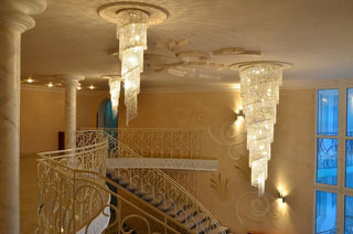 Babylon Crystal Chandelier Modern  Scandinavian Wooden Accent Light