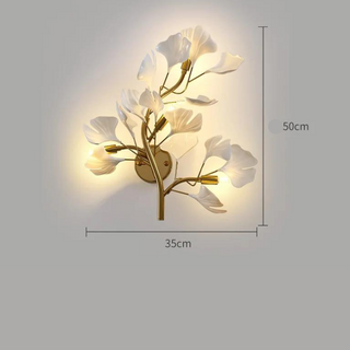 Jasmine Leaf Wall Lamp Modern  Ornate Antique Finish Fixture