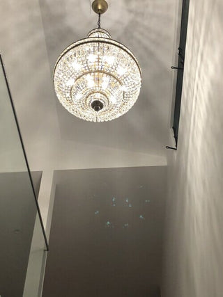 Kingston Crystal Chandelier Modern  Chic Glass Globe Pendant