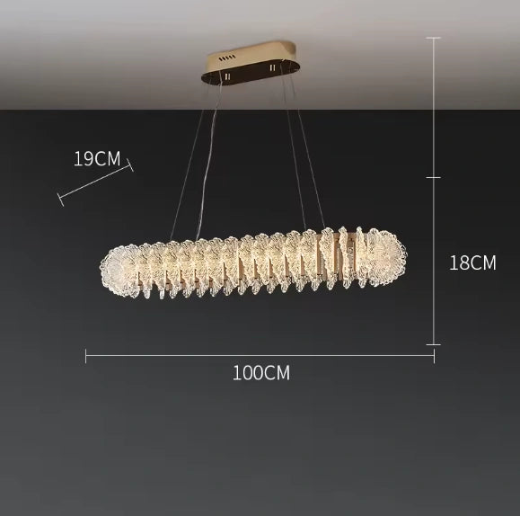 Zynella French Acrylic LED Pendant Chandelier