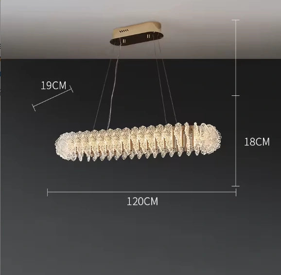 Zynella French Acrylic LED Pendant Chandelier