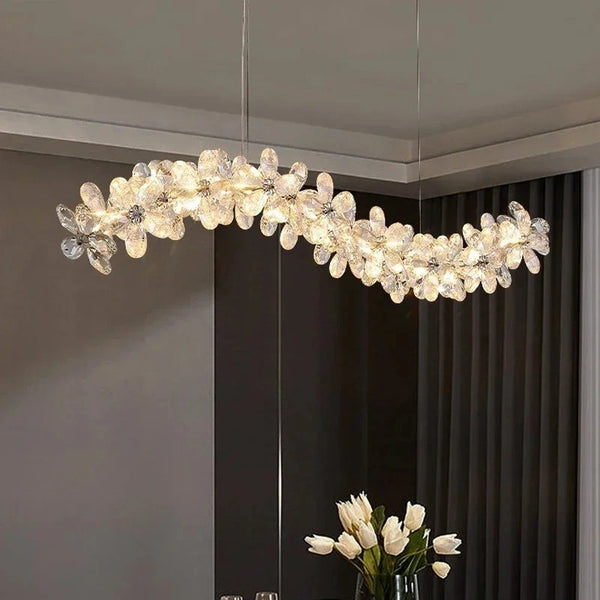 LED crystal chrome ceiling light