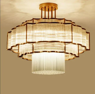 Layered Illume Pendant Modern  Ornate Antique Finish Fixture