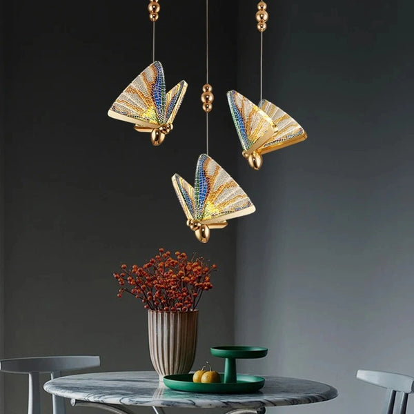 Lightweight butterfly ceiling decor lamp