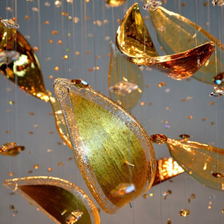 Linden Crystal Chandelier Modern  Handcrafted Artisan Ceiling Light