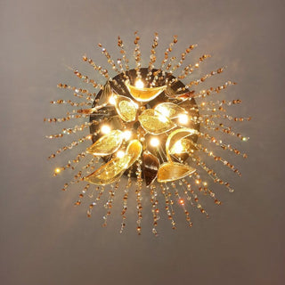 Linden Crystal Chandelier Modern  Handcrafted Artisan Ceiling Light