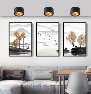 LumoLux Surface LED Spotlights Modern  Scandinavian Wooden Accent Light