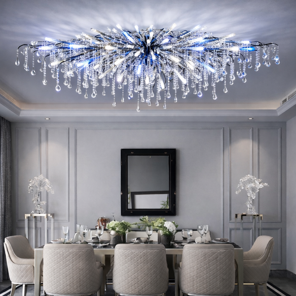Luxury K9 crystal chandelier for open-concept living room