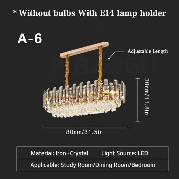 Luxury LED crystal pendant ceiling fixture