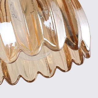 Vintage Gleam Glass Pendants Opulent Modern  Minimalist Round Flush Mount