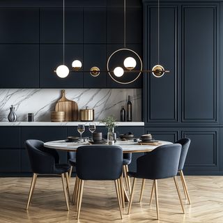 Marta Linear Chandelier Modern  Scandinavian Wooden Accent Light