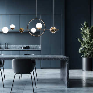 Marta Linear Chandelier Modern  Scandinavian Wooden Accent Light