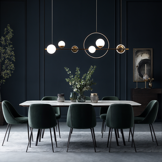Marta Linear Chandelier Modern  Scandinavian Wooden Accent Light