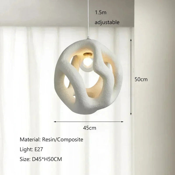 Minimalist resin ceiling pendant light