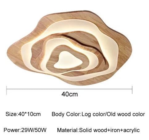 Minimalist wooden hanging ceiling lamp
