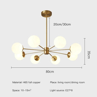 Melanie Bubble Chandelier Modern  Ornate Antique Finish Fixture