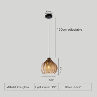 Mona Glass Pendant Lights Modern  Luxury Gold Frame Light Fitting
