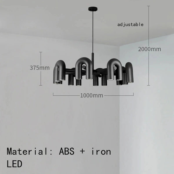Modern LED U-shaped hanging fixture