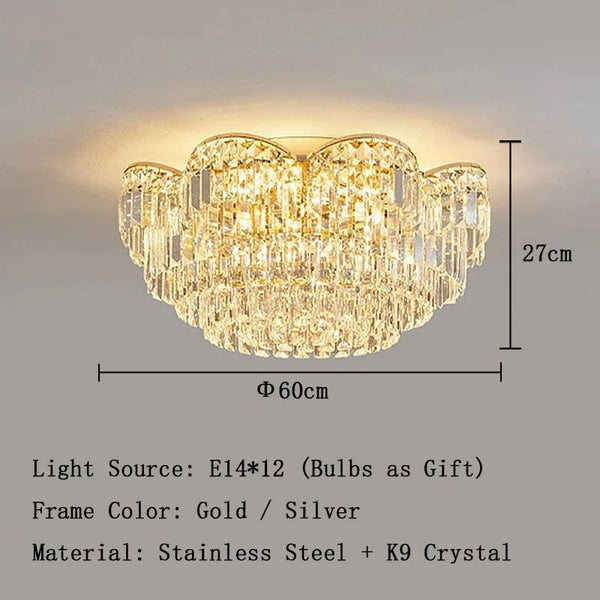 Modern LED crystal pendant fixture