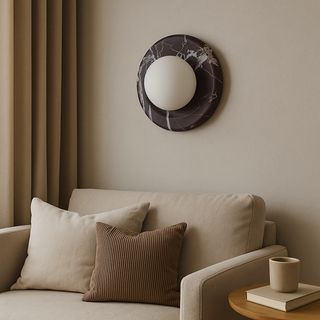 Modern Round Marble Wall Light Modern  Luxury Marble Base Table Lamp