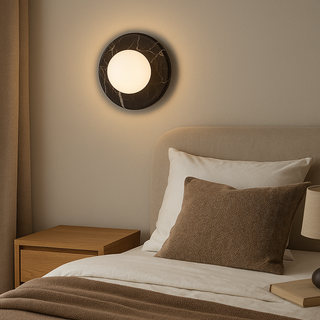 Modern Round Marble Wall Light Modern  Luxury Marble Base Table Lamp
