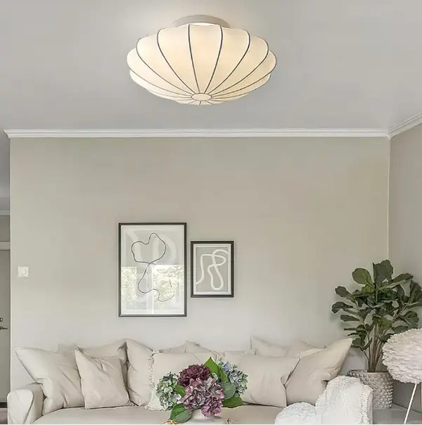 Modern silk hanging pendant lamp