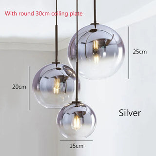 Zynella Gradient Glass Ball Modern  Vintage Brass Accent Lighting