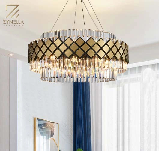 Olivia Crystal Pendant Light over kitchen island