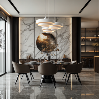 Origami Retro Pendant Lamp Refined Modern  Sleek Linear Suspension Light