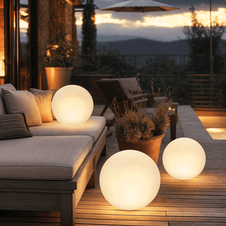Zynella LED Garden Ball Lamps Premium Modern  Bohemian Rattan Woven Pendant