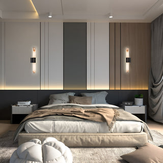 Paris Alabaster Wall Sconce Opulent Modern  Luxury Gold Frame Light Fitting