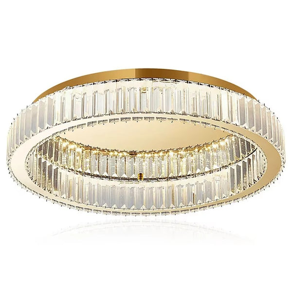 Penelope Modern Gold Ring Chandelier in living room