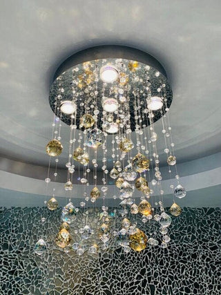 Rainfall Crystal Chandelier Classic Modern  Ornate Antique Finish Fixture