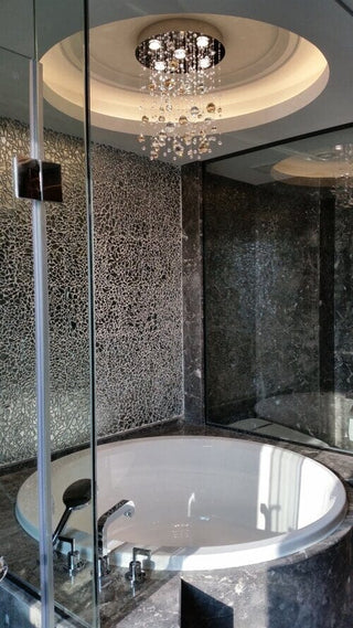 Rainfall Crystal Chandelier Classic Modern  Ornate Antique Finish Fixture
