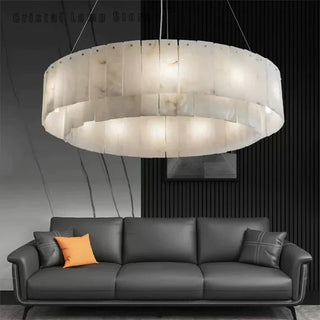 Unity Alabaster Chandelier Decorative Modern  Minimalist Round Flush Mount