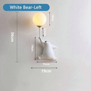 Polar Bear Wall Lamp Premium Modern  Sculptural Spiral LED Fixture