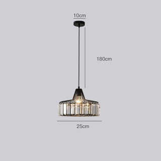 Serenity Crystal Pendant Lamp Opulent Modern  Handcrafted Artisan Ceiling Light