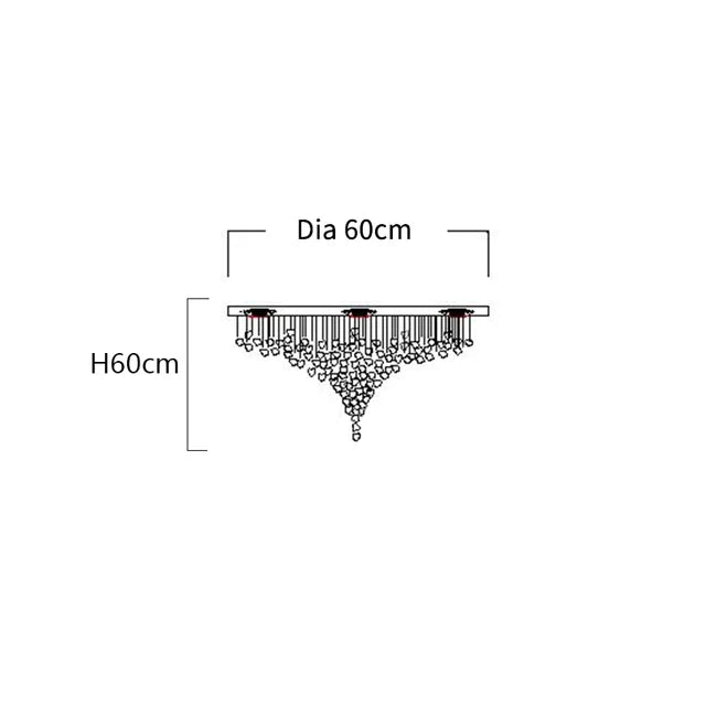 Zynella Modern Stone Crystal Chandelier