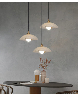Inigo Marble Alabaster Hanging Lamps Modern  Sculptural Spiral LED Fixture