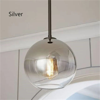 Zynella Gradient Glass Ball Modern  Vintage Brass Accent Lighting