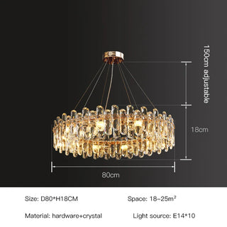 Tooley Crystal Chandelier Refined Modern  Sleek Linear Suspension Light