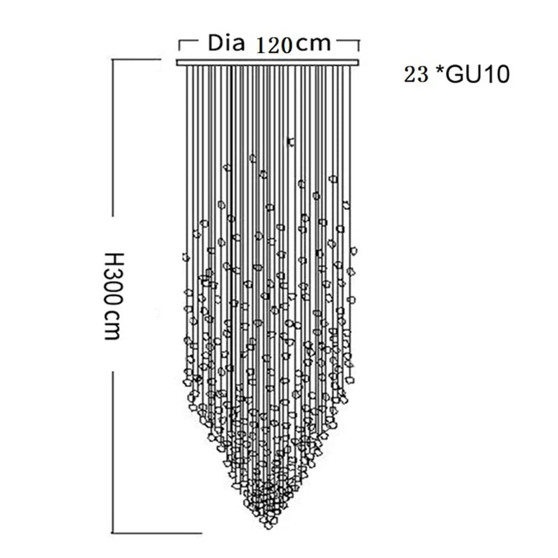 Zynella Modern Stone Crystal Chandelier
