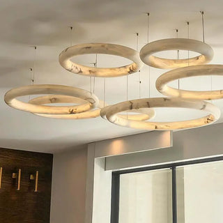 Zynella Marble Stone Ring Refined Modern  Contemporary Crystal Statement Fixture