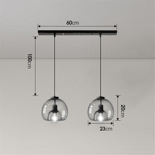 Antonio Glass Pendants Modern  Sleek Linear Suspension Light