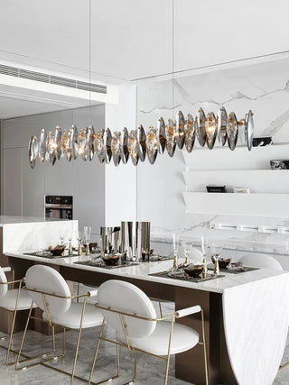 Ritz Oval Chandelier Premium Modern  Chic Glass Globe Pendant