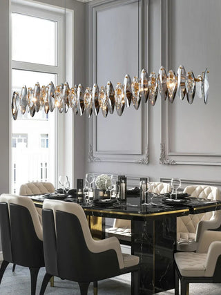 Ritz Oval Chandelier Premium Modern  Chic Glass Globe Pendant