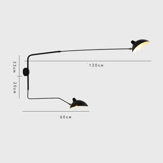 Dual Arc Modern Wall Lamp Modern  Minimalist Round Flush Mount